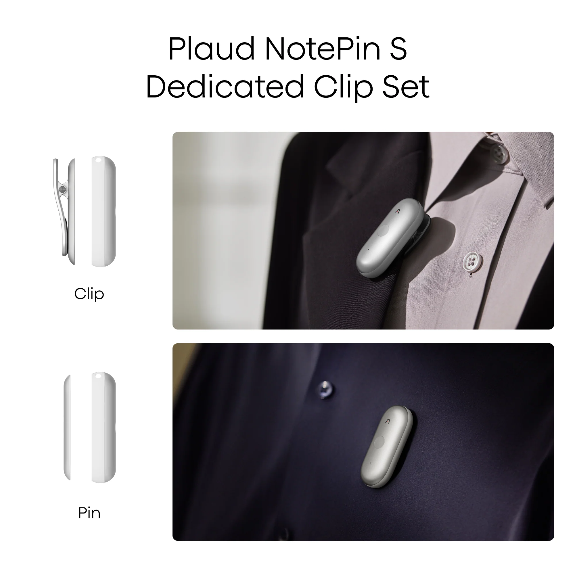 Plaud NotePin｜Plaud NotePin S : Clip & Magnetic Pin - Image 7