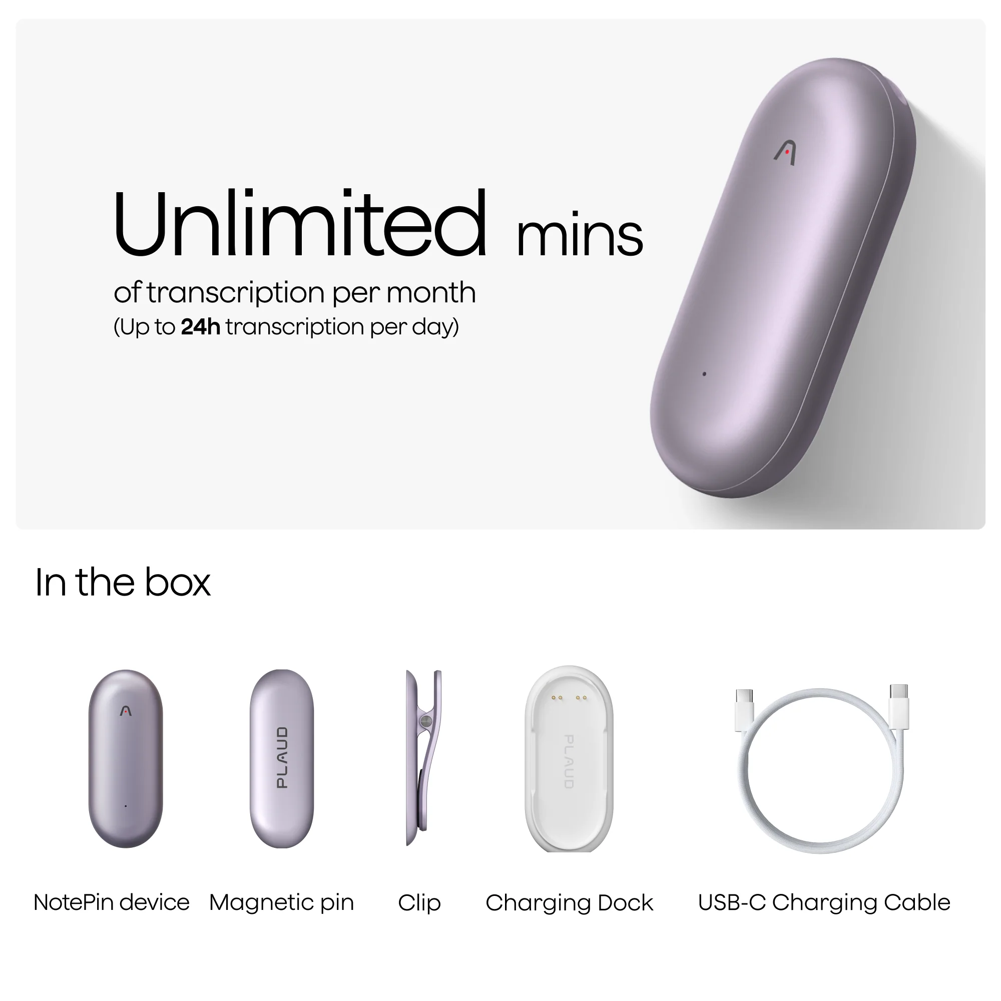 Plaud NotePin & 2 AI Annual Unlimited Plan - Image 6